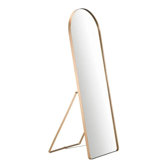 Large Pinterest Mirror with Support and Golden Frame