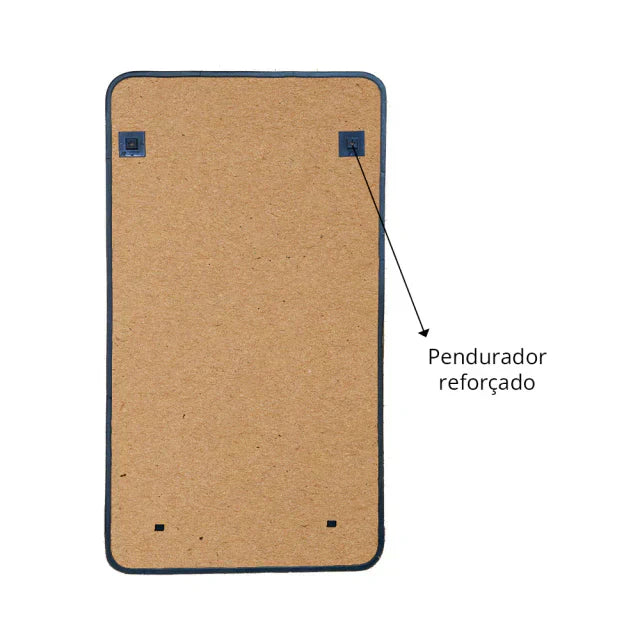 Full-Length Rectangular Mirror with Rounded Edges I 170x90cm